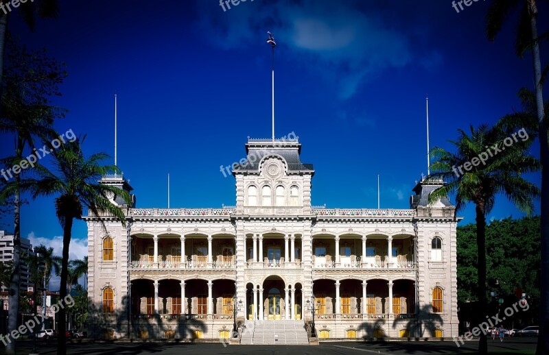 Honolulu Hawaii Iolani Palace Landmark Historic