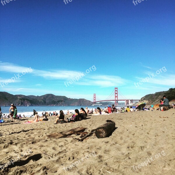 Baker Beach Golden Gate Ocean Bridge Beach