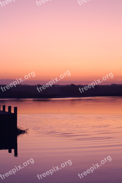 Web Sunset Water Pier Mood