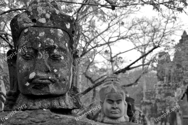 Angkor Hinduism Faces Temple Complex History