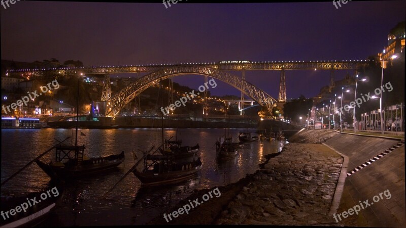 Portugal Porto Bridge Architecture Douro