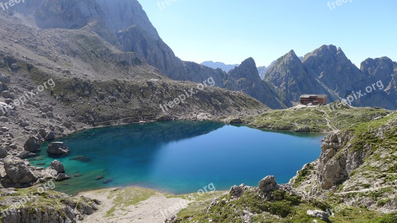 Mountains Bergsee Landscape Nature Mountain Hut