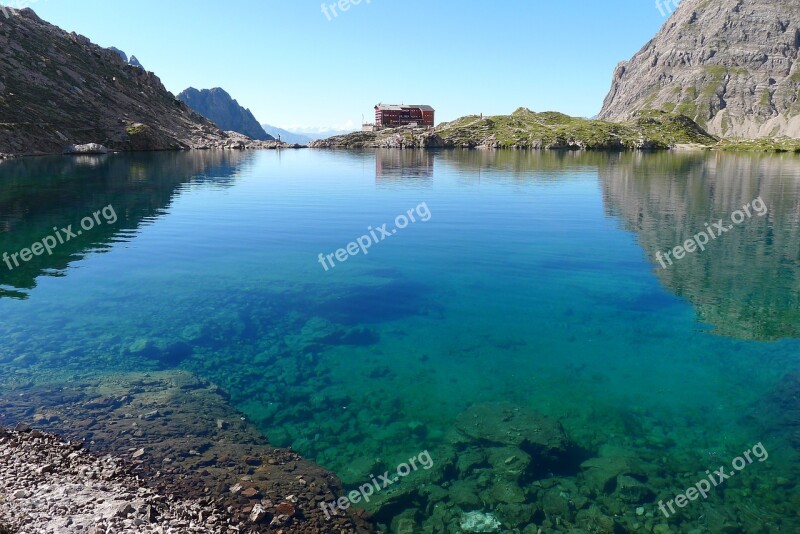 Mountains Bergsee Landscape Nature Mountain Hut