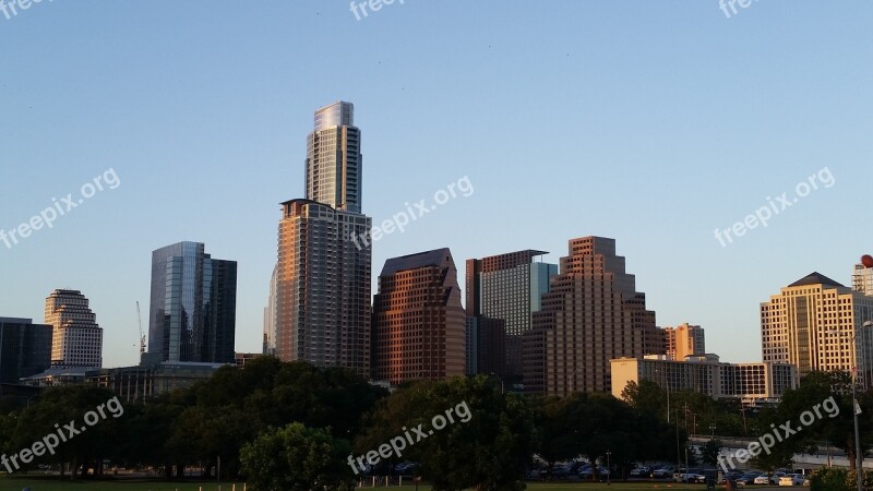 Austin Texas City Skyline Downtown