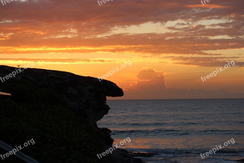 Seascape Sunrise Ocean Water Sea