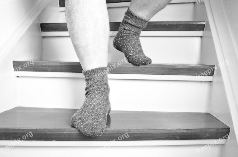 Stairs Feet Go Socks Get Off