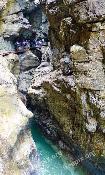 Breitachklamm Oberstdorf Allgäu Breitachklamm Near Oberstdorf Mountain Stream