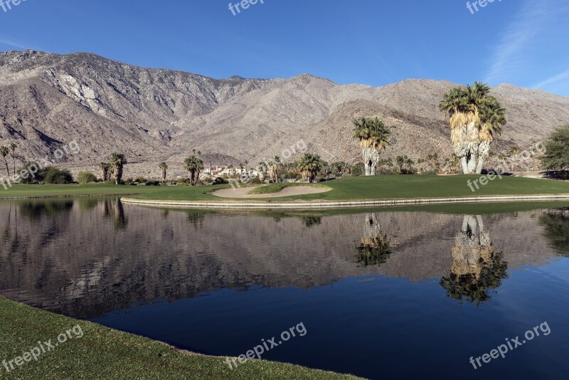 Golf Course Water Feature Desert Indian Canyons Golf Resort Palm Springs