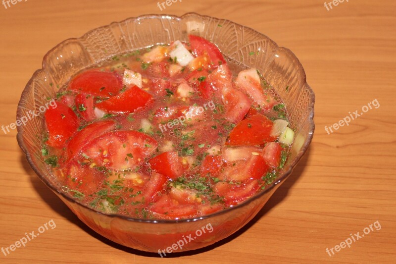 Tomato Salad Tomatoes Fresh Healthy Delicious