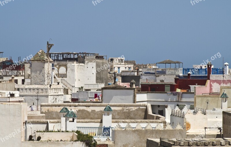 Morocco Essaouira Roofs Mood Summer