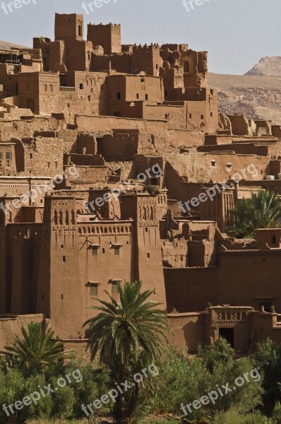 Ait Ben Haddou Desert City Oasis Oasis Town World Heritage