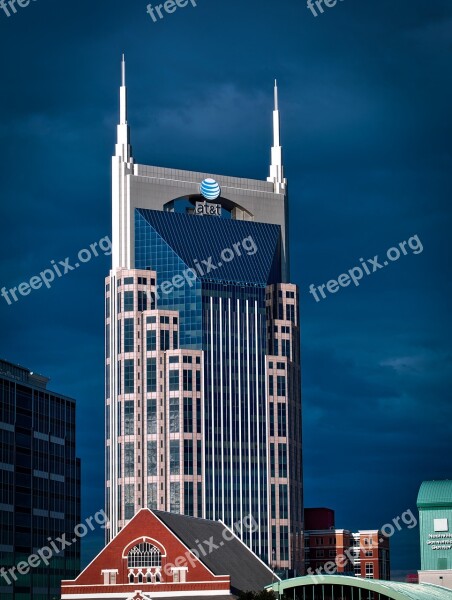 Nashville Tennessee At T Building Ryman Auditorium City