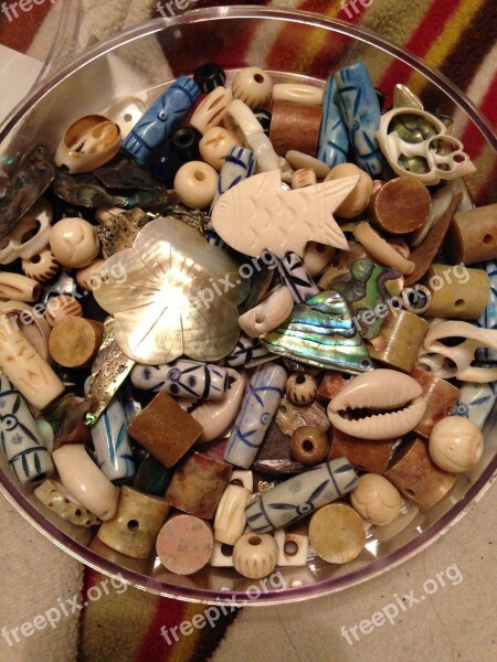 Sea Shells Beads Bowl Decoration Shells