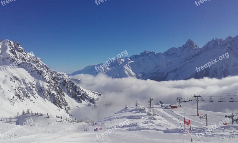 Chamonix Winter France Alps Ski