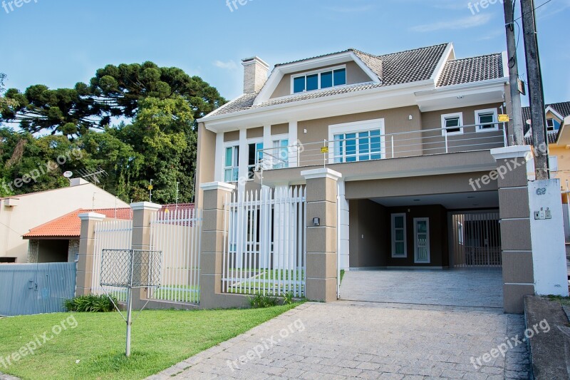 Home Facade Windows Mansion Roof