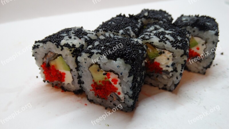 Roll Food Wasabi Sesame Japan