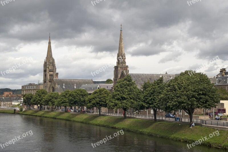 Inverness Free North Church Ness River Scotland