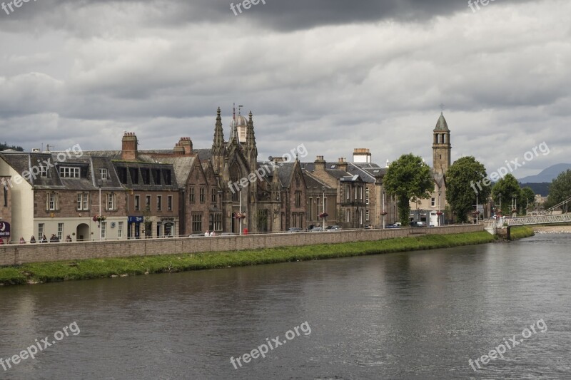 Inverness St Mary's Romanesque Catholic Church Houses Row Of Houses