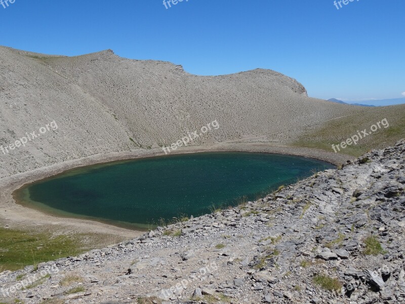 Lake Garet Pass Cayolle Ubaye Mountain France