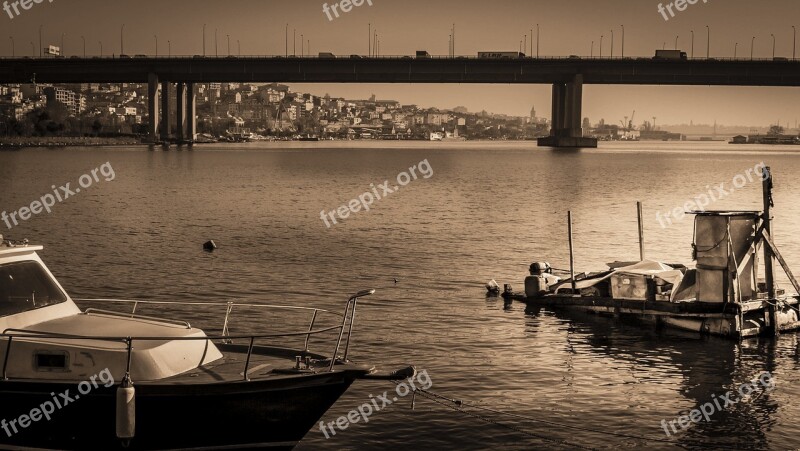 Bridge Marine Landscape City Istanbul