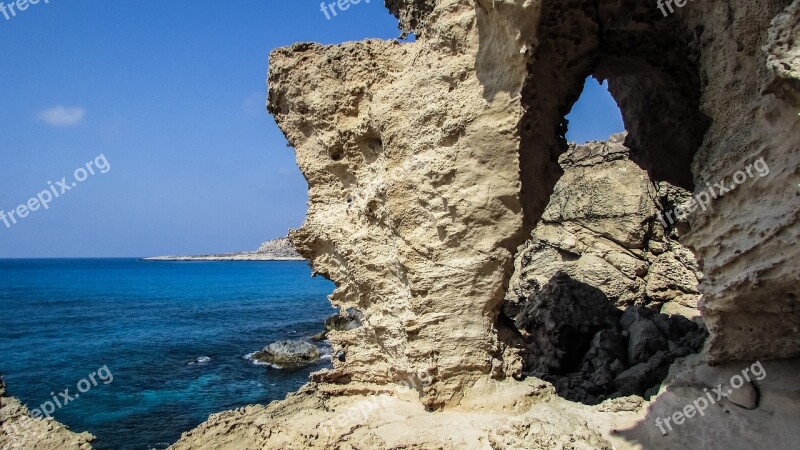 Cyprus Cavo Greko Formation Rock Sea