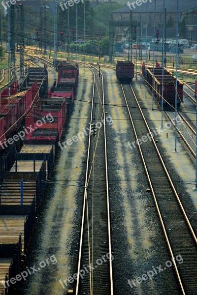 Gleise Rails Freight Train Rail Traffic Free Photos