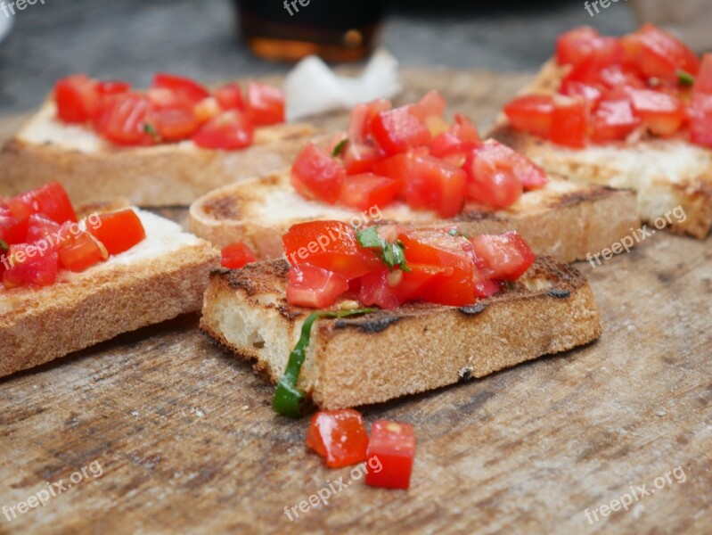 Bruschetta Tomato Caprice Grilled Bread