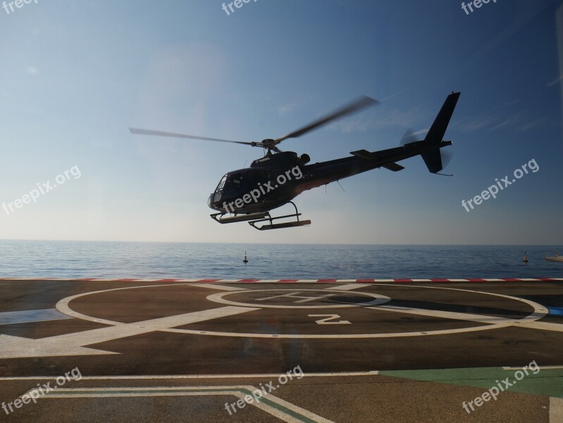 Helicopter Landing Heli Helipad Departure