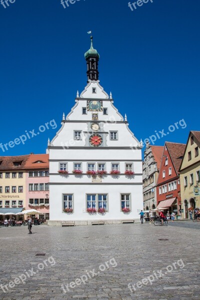 Rothenburg Of The Deaf Marketplace Ratstrinkstube Places Of Interest Free Photos