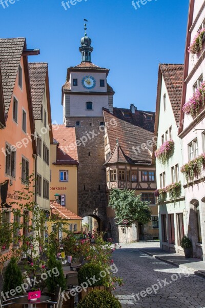 Rothenburg Of The Deaf Rothenburg Historic Center Gate Tower George Alley