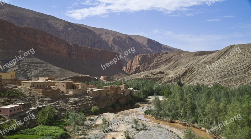 Gorges Du Dades Dades Gorge Morocco Landscape High Mountains