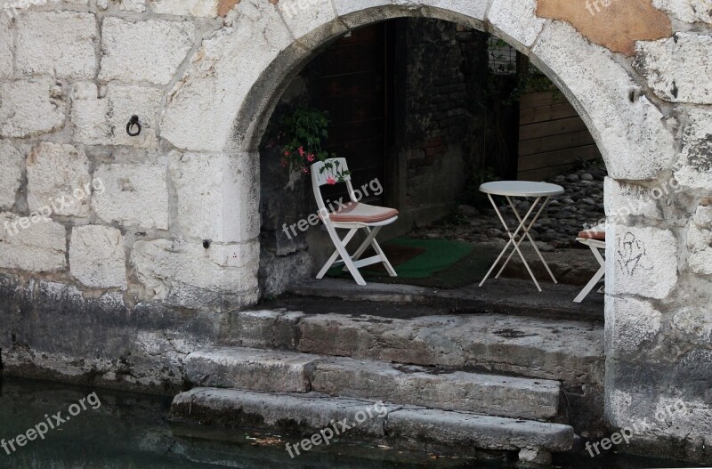 Chairs Terrace Water River Stairs