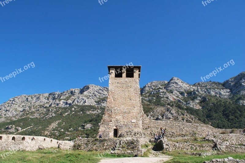 Albania The Ruins Of The Fortress Dre Tower