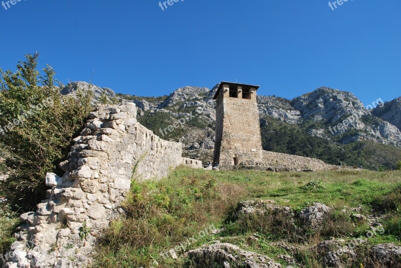 Albania The Ruins Of The Fortress Dre Tower