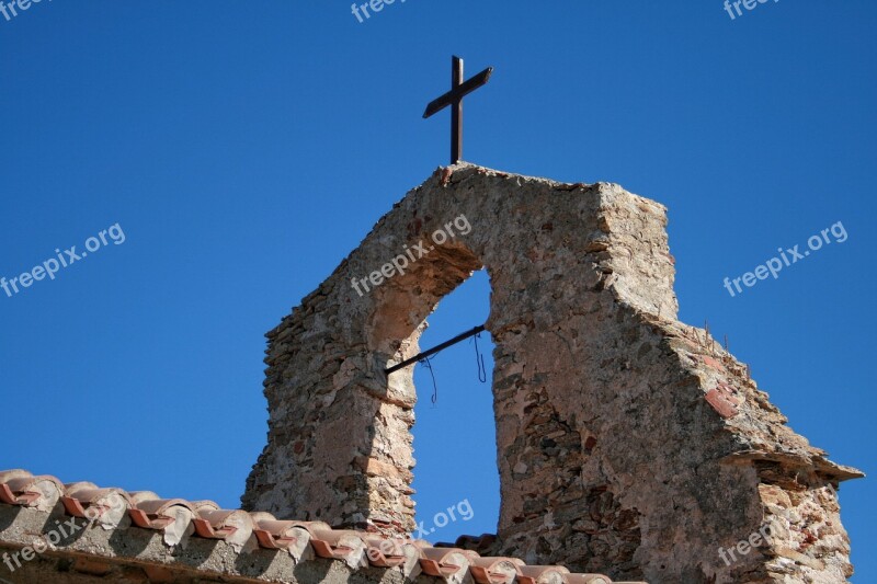 Italy Sardinia Ballao Chapel Cross