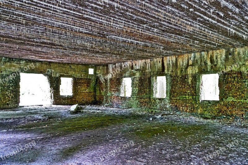 Abandoned Concrete Bunker Rotting Structure