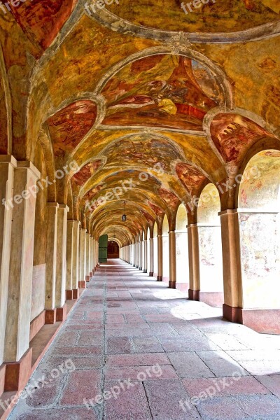 Arches Colonnade Cloister Ornate Christian