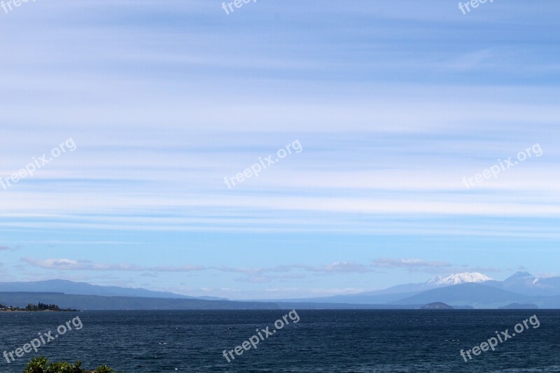 Lake Taupo New Zealand Nature Water