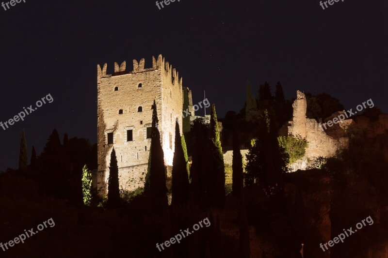 Castle Italy Old Arco Night