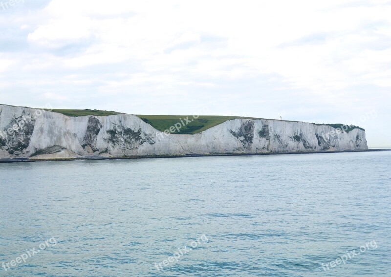 Dover Cliffs England Coast Sea