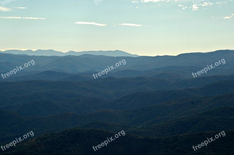 Mountains Blue Ridge Landscape Outdoors Free Photos