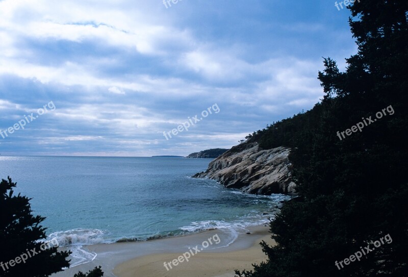 Coastline Rocks Cliff Coastal Nature