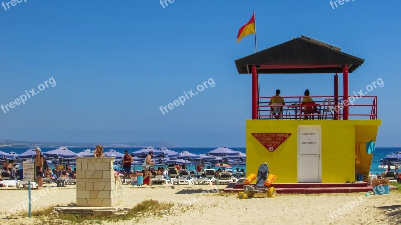 Beach Lifeguard Tower Summer Sea Vacation