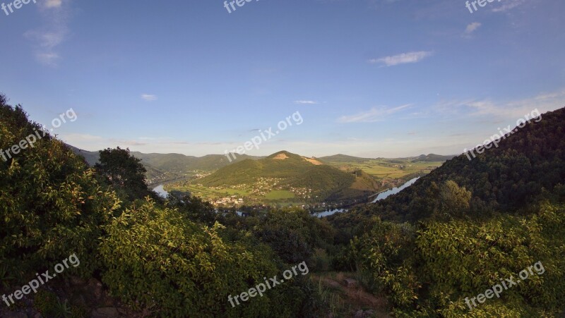 Gateway To The Czech Republic Panorama Landscape River Elbe