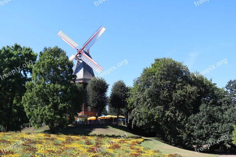 Bremen Windmill On Wall City Windmill Cafe