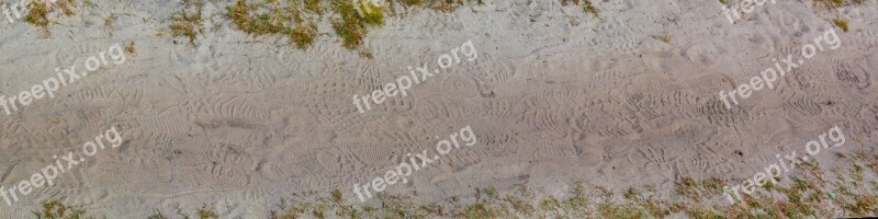 Away Traces Reprint Tracks In The Sand Footprint