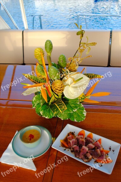 Flowers Snack Appetizers Flower Arrangement Decoration