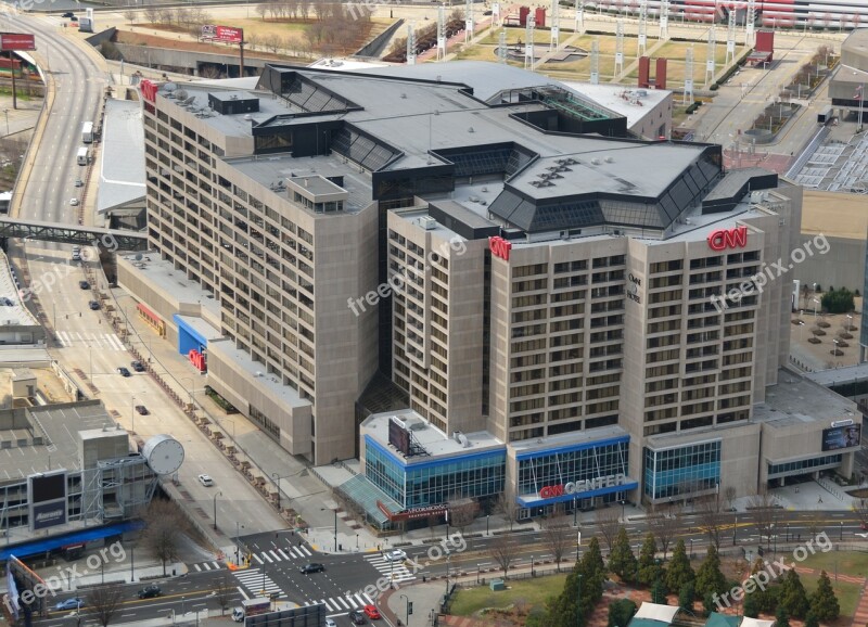 Cnn Building News Aerial View Cityscape Landscape