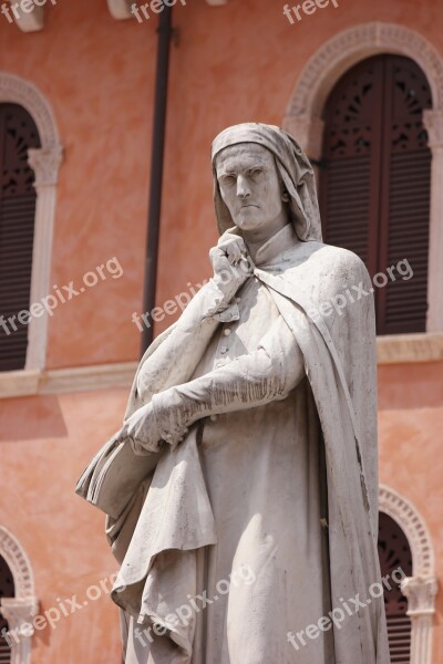 Verona Dante Piazza Italy Ancient