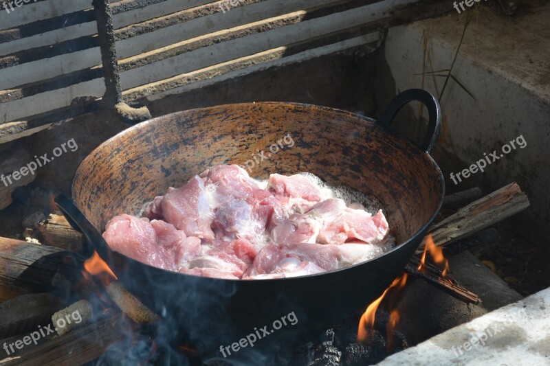 Food Greaves Skillet Pork Pork Rind